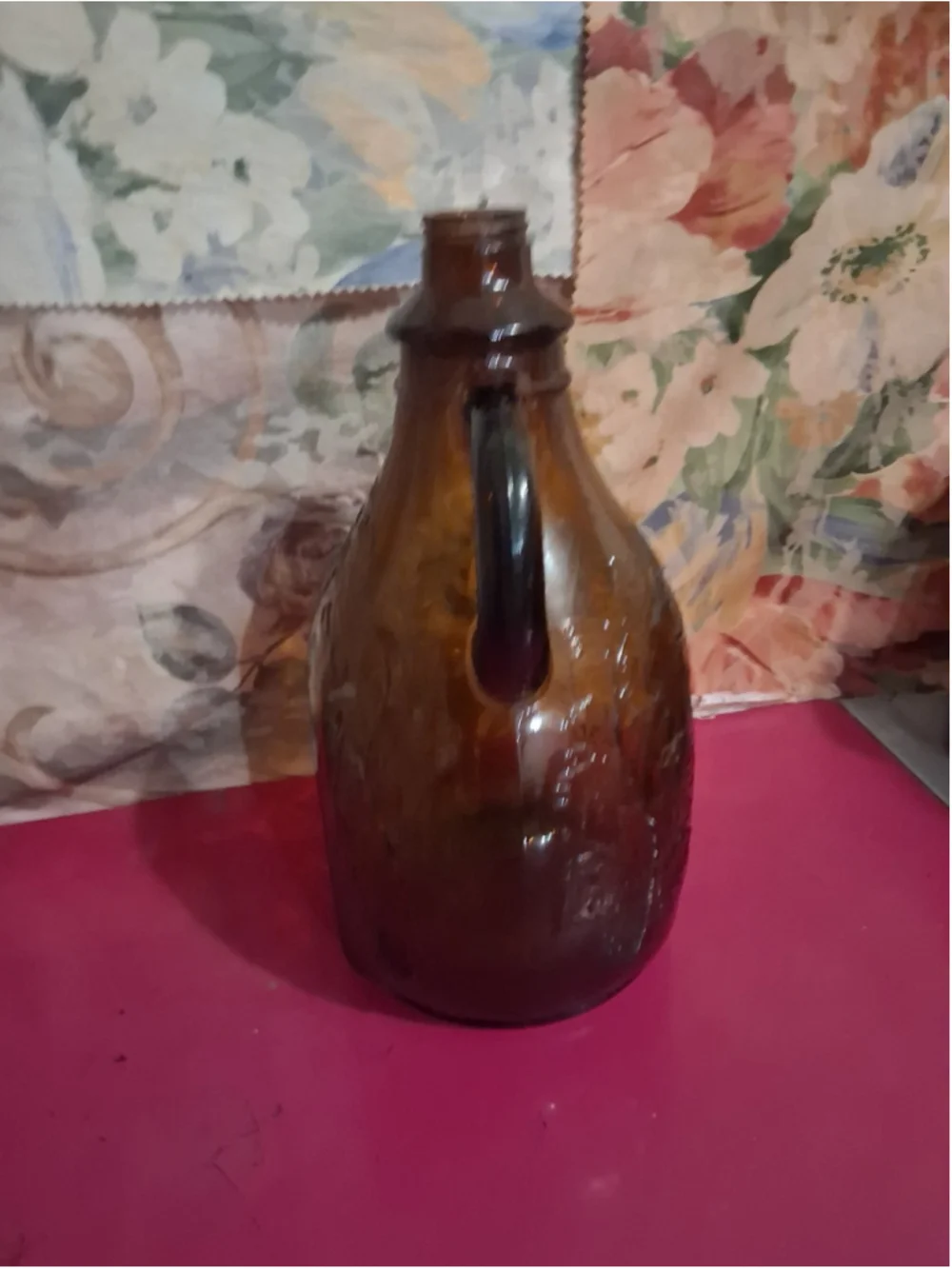Vintage Mayfield Glass One Gallon Grapevine Pattern Round Jug Decorative Pitcher